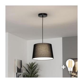 BRILAGI - CERIA LED függőlámpa zsinóron 1xE27/40W/230V, átmérő 30 cm, fekete BG3987+EG781038 kép