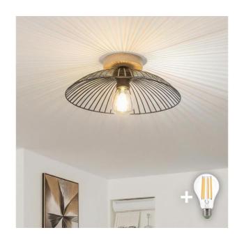 BRILAGI - CERIA WIRE LED felületre szerelhető csillár 1xE27/40W/230V átm. 26 cm fekete/tölgy BG3985+EG300158 kép