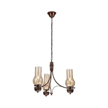 BRILAGI - COTTAGE láncon függő LED csillár 3xE14/40W/230V bükk/barna/füstös bézs BG1518+3xBG2273 kép