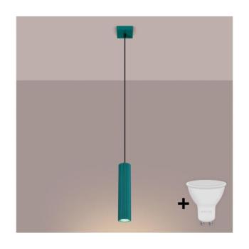 BRILAGI - CRESTO LED függeszték kábelen, 1xGU10/10W/230V, türkiz BR.1944 kép