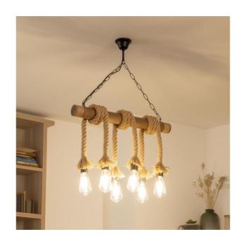 BRILAGI - Csillár láncon KOS 6xE27/60W/230V bükkfa EX-01047 kép