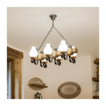BRILAGI - Csillár láncon RUSTIC 6xE14/40W/230V bükkfa EX-01026 kép