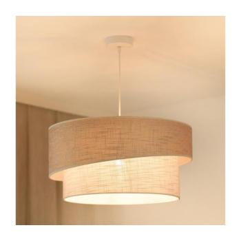 BRILAGI - Csillár zsinóron DOVER SHINE 1xE27/15W/230V átm. 50 cm szürke/krémes 608145 kép