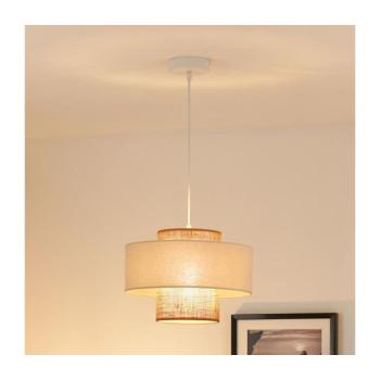 BRILAGI - Dallas függeszték 1xE27/15W/230V, 30 cm, barna/krém/fehér 608817