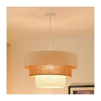 BRILAGI - Denver Luneta függeszték 1xE27/15W/230V, 45 cm, bézs/barna/krém 607988 kép