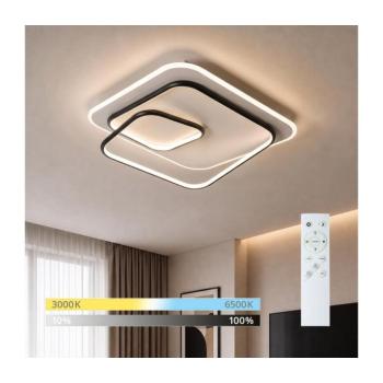 BRILAGI - Dimmelhető FLARE mennyezeti LED lámpatest LED/81W/230V 50x50 cm fehér/fekete + távirányító BRMXC2980 kép