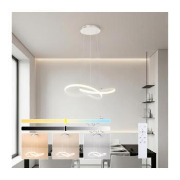 BRILAGI - Dimmelhető kábeles függeszték INFINITY LED/55W/230V 50x50 cm fehér + távirányító BRI905 kép