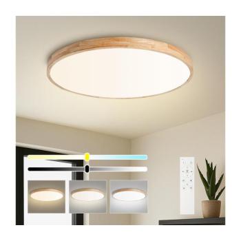 BRILAGI - Dimmelhető lámpatest WOODLINE LED/100W/230V 3000-6000K tölgy átm. 80 cm + távirányító BRI897 kép