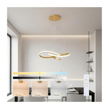 BRILAGI - dimmelhető LED kábeles függeszték INFINITY LED/55W/230V 50x50 cm arany + távirányító BRI907 kép