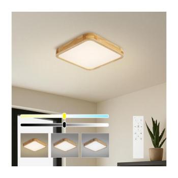 BRILAGI - dimmelhető LED lámpa WOODLINE SQUARE LED/48W/230V tölgy 40x40 cm + távirányító BRI900 kép