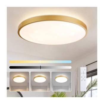 BRILAGI - dimmelhető LED lámpatest GLASS POOL DOUBLE LED/80W/230V 60 cm arany + távirányító BRI752 kép