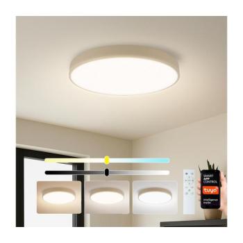 BRILAGI - Dimmelhető LED lámpatest POOL SMART LED/60W/230V, átmérő 50 cm, Wi‑Fi (Tuya), bézs + távirányító BRI329 kép