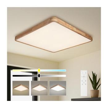 BRILAGI - dimmelhető LED lámpatest WOODLINE SQUARE LED/100W/230V tölgy 80x80 cm + távirányító BRI902 kép
