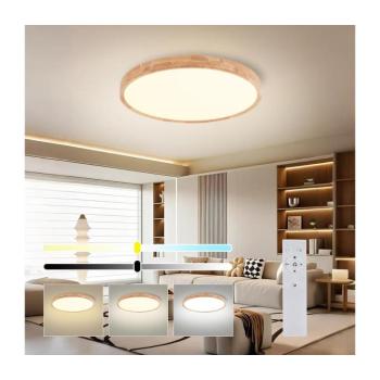 BRILAGI - dimmelhető LED lámpatest WOODROUND LED/40W/230V 3000-6000K átmérő 60 cm + távirányító BRI577 kép