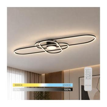 BRILAGI - dimmelhető LED mennyezeti lámpa APOLLO LED/58W/230V 43,2x101,2 cm fekete + távirányító BRHE-31500C05-CR kép