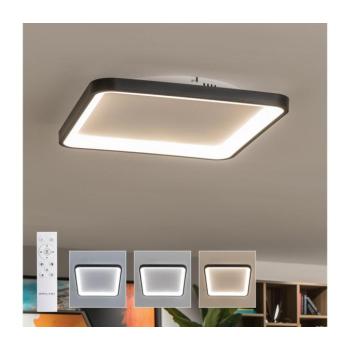 BRILAGI - dimmelhető LED mennyezeti lámpa FALCON SLIM LED/50W/230V 50x50 cm fekete + távirányítóval BRX1331-500/CR kép