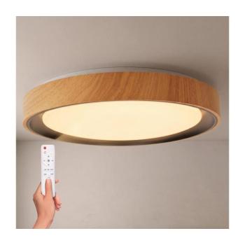 BRILAGI - Dimmelhető LED mennyezeti lámpa FLOCO LED/48W/230V átm. 40 cm fa/fekete + távirányító WO800-OEM51-40-BLK kép