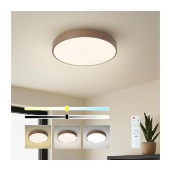 BRILAGI - Dimmelhető LED mennyezeti lámpa POOL LED/36W/230V 3000-6000K 30 cm barna + távirányító BRI684 kép