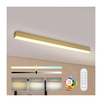 BRILAGI - Dimmelhető LED mennyezeti lámpa SLEEKLINE LED/40W/230V Wi-Fi Tuya arany + távirányító BRI470 kép