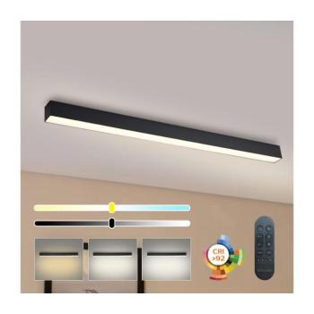BRILAGI - Dimmelhető LED mennyezeti lámpa SLEEKLINE LED/40W/230V Wi-Fi Tuya fekete+távirányító BRI468 kép