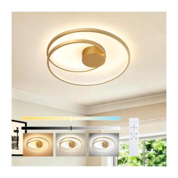 BRILAGI- dimmelhető LED mennyezeti lámpa TWISTER LED/48W/230V átm. 50 cm arany +távirányító BRI494 kép