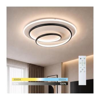 BRILAGI - Dimmelhető LED mennyezeti lámpatest FLARE LED/70W/230V átm. 50 cm fehér/fekete + távirányító BRMXX1078-500 kép