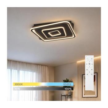 BRILAGI - dimmelhető LED mennyezeti lámpatest IRIS LED/98W/230V 50x50 cm fekete + távirányító BRMXC2985-CR kép