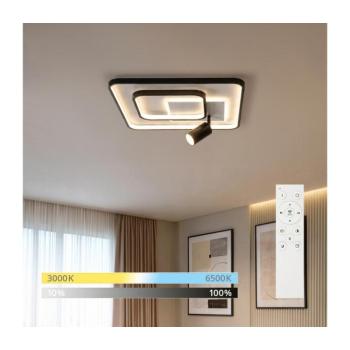 BRILAGI - dimmelhető LED mennyezeti lámpatest UNITY LED/75W/230V + 1xGU10/3W fehér/fekete + távirányító BRMXC2913-500 kép