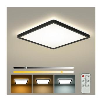 BRILAGI - Dimmelhető LED világítótest ULTRA SLIM LED/18W/230V 30x30 cm fekete + távirányító BRI223 kép