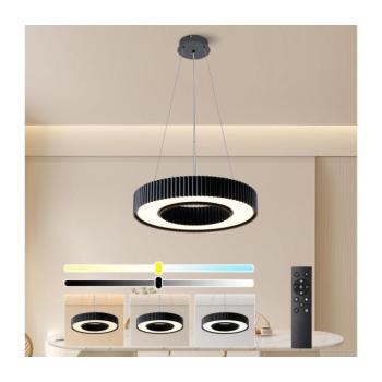 BRILAGI - dimmelhető LUMIX LED csillár, 48W, 230V, 3000-6000K, fekete, Ø 50 cm + távirányítóval BRI861 kép