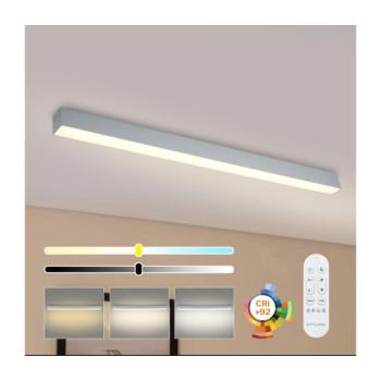BRILAGI - Dimmelhető mennyezeti lámpa SLEEKLINE LED/40W/230V Wi‑Fi Tuya ezüst+távirányító BRI471 kép