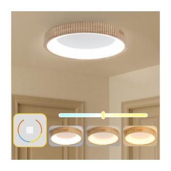 BRILAGI - FALCON WOOD MODERN LED mennyezeti lámpa LED/40W/230V, Ø 60 cm, fa kivitel BRI532