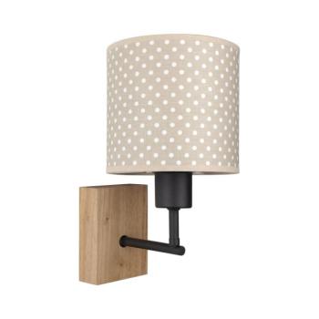BRILAGI - Fali lámpa BOBO WOOD 1xE27/25W/230V tölgy/fekete/bézs/pöttyös BG1561+BG5581 kép