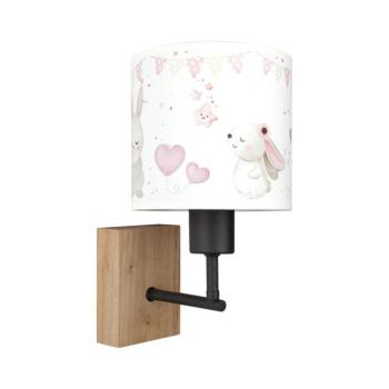 BRILAGI - Fali lámpa BOBO WOOD 1xE27/25W/230V tölgy/fekete/krémszínű/nyuszik BG1561+BG5589 kép