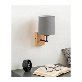 BRILAGI - Fali lámpa NUBILA WOOD 1xE27/25W/230V tölgy/fekete/világosszürke BG1561+BG2454 kép