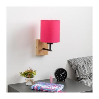 BRILAGI - Fali lámpa NUBILA WOOD 1xE27/25W/230V tölgy/rózsaszín BG1561+BG1577 kép