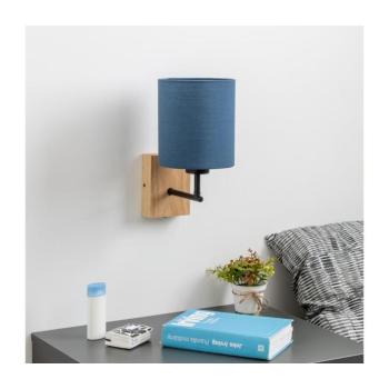 BRILAGI - Fali lámpa NUBILA WOOD 1xE27/25W/230V tölgy/sötét kék BG1561+BG1575 kép