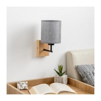 BRILAGI - Fali lámpa NUBILA WOOD 1xE27/25W/230V tölgy/szürke BG1561+BG1582 kép