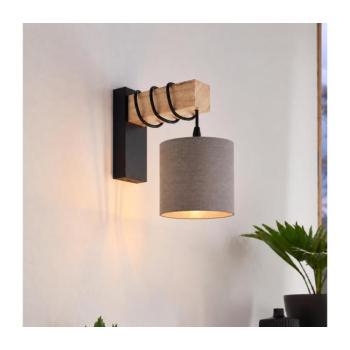 BRILAGI - Fali lámpatest NUBILA 1xE27/60W/230V barna/fekete/antracit EG44078+BG1574 kép