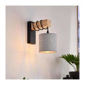 BRILAGI - Fali lámpatest NUBILA 1xE27/60W/230V barna/fekete/szürke EG44078+BG1582 kép
