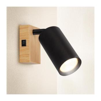 BRILAGI - Fali spotlámpa SELE 1xGU10/30W/230V fekete/tölgy dekor WO-SELEWL-BK-WD02-OEM kép