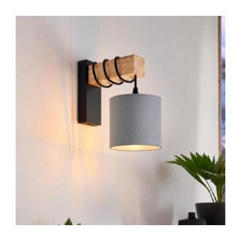 BRILAGI - Falra szerelhető lámpatest NUBILA 1xE27/60W/230V barna/fekete/világosszürke EG44078+BG2454