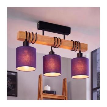 BRILAGI - Felületre szerelhető csillár NUBILA 3xE27/60W/230V fenyő/lila 1xEG780168+3xBG1580 kép