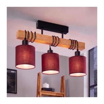 BRILAGI - Felületre szerelhető csillár NUBILA 3xE27/60W/230V fenyő/pompeji vörös 1xEG780168+3xBG1579 kép