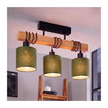 BRILAGI - Felületre szerelhető csillár NUBILA 3xE27/60W/230V fenyő/zöld 1xEG780168+3xBG1576 kép