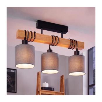 BRILAGI - Felületre szerelt csillár NUBILA 3xE27/60W/230V fenyő/világosszürke 1xEG780168+3xBG2454 kép