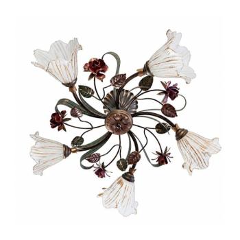 BRILAGI - Felületre szerelt csillár ROSE FLOWER 5xE14/40W/230V bronz/patina 8594220591254 kép