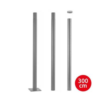 BRILAGI - Fém rúd kültéri lámpaoszlophoz, 3 m, Ø 58 mm, szürke BRI780 kép