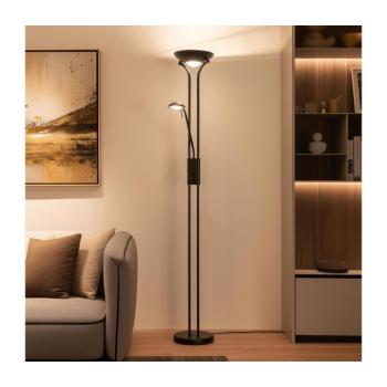 BRILAGI - Fényerőszabályozható állólámpa SCARLETT 1xR7s/230W/230V + 1xG9/40W fekete 63057 kép