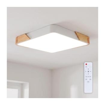 BRILAGI - Fényerőszabályozható lámpatest PILANA LED/48W/230V tölgy/fehér 42x42 cm + távirányító WO800-OEM27-40 kép